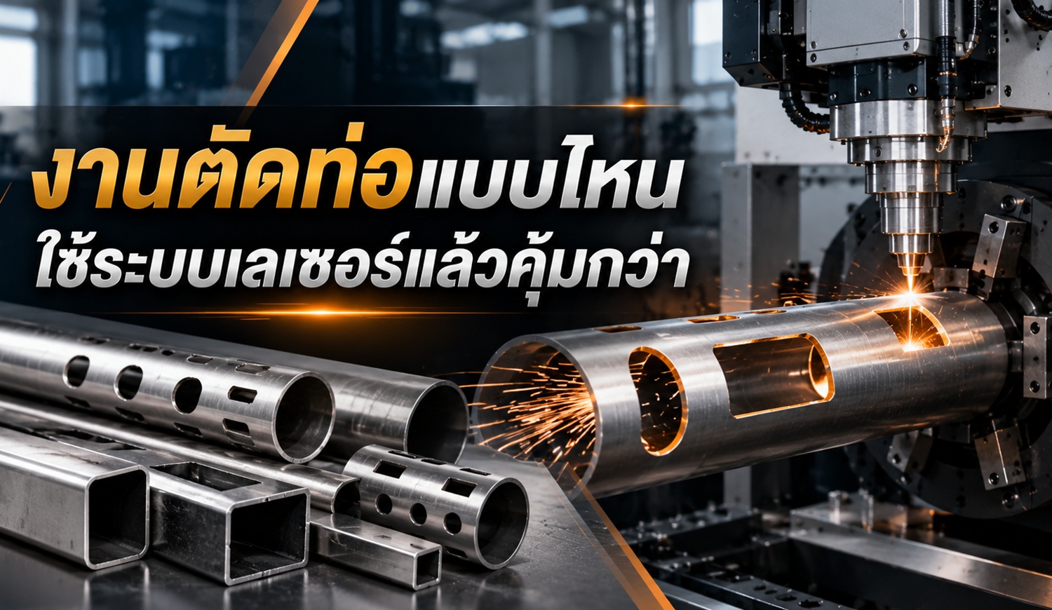 งานตัดท่อแบบไหน ใช้ระบบเลเซอร์แล้วคุ้มกว่า